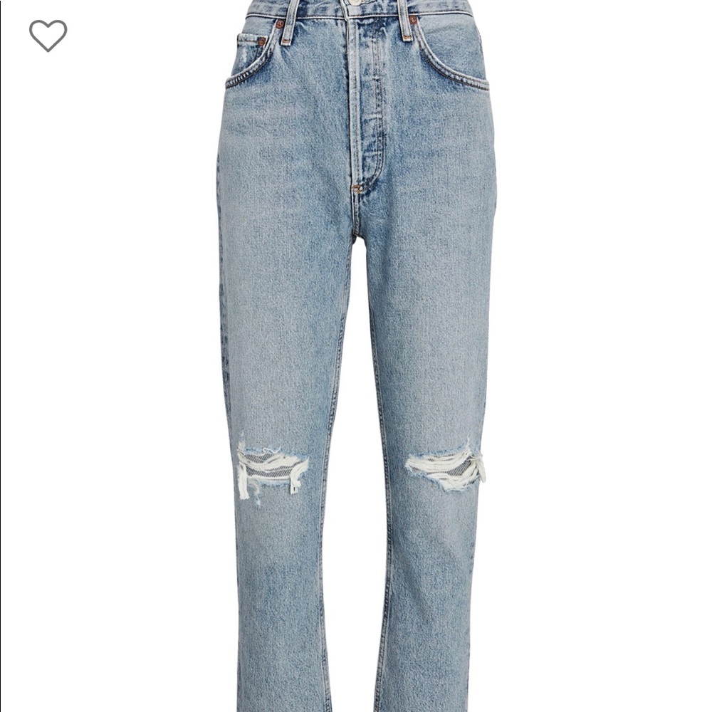 Agolde Light Blue Distressed Jeans